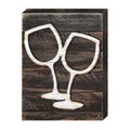 Designocracy Wine Glass Art on Board Wall Decor 9844108